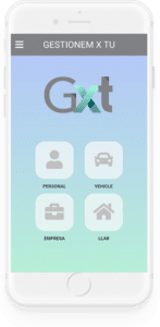 GxT : screenshot application accueil