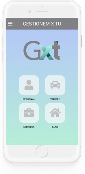 GxT : screenshot application accueil