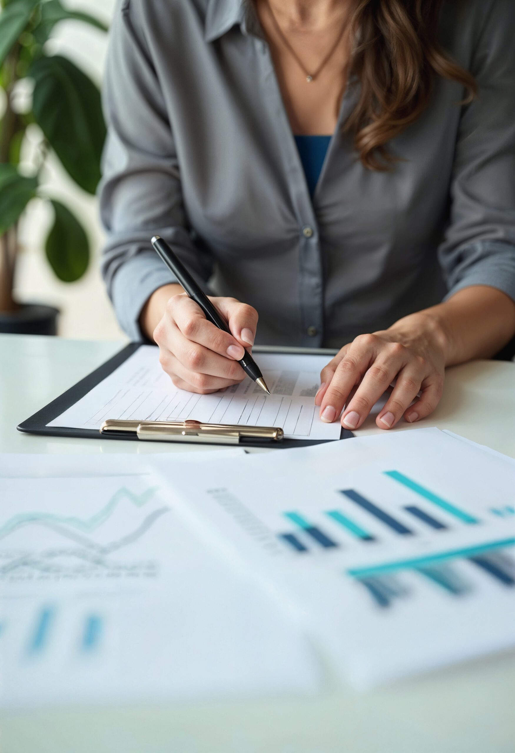 businesswoman-reviewing-financial-reports Les enjeux de la fiscalité en andorre